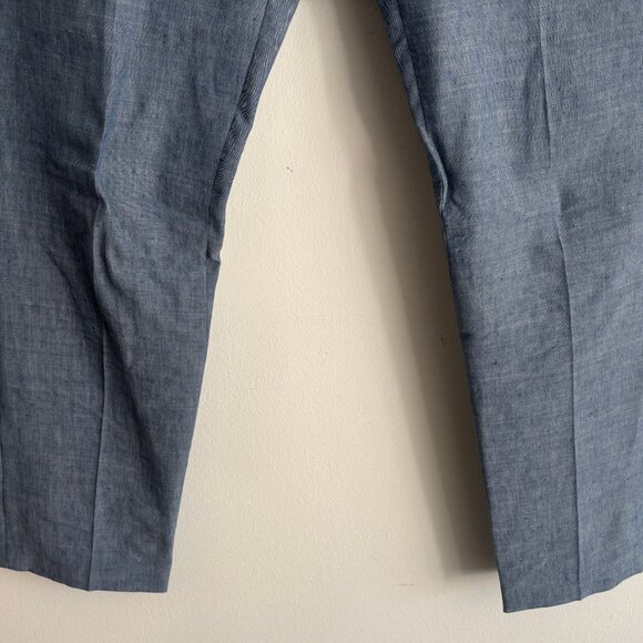 J Crew Blue Linen-Wool Unstructured Ludlow Slim Suit- 40 Pants 31 x 30 - Picture 15 of 16